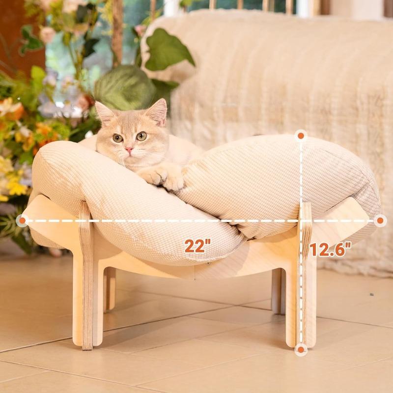 Wooden cat litter indoor pet small sofa bed small climbing frame removable cat litter