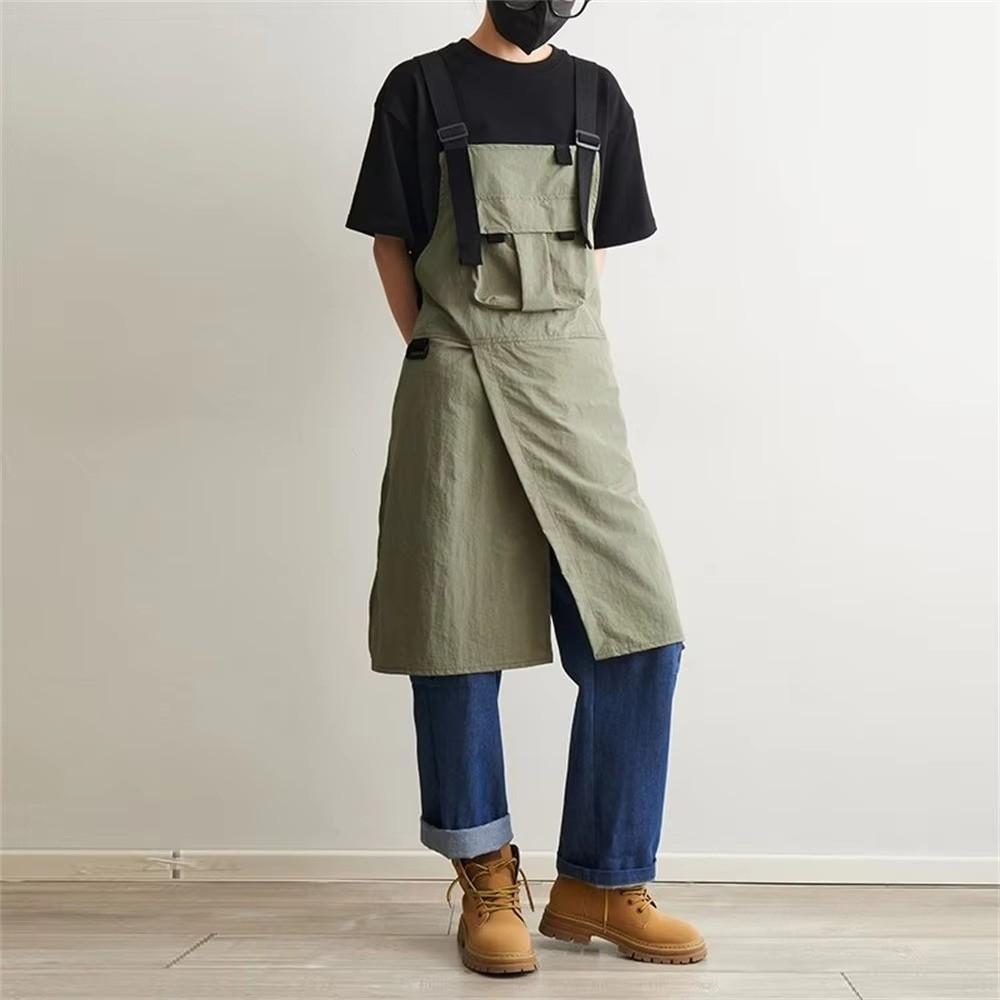 Simple Cross Strap Apron Stain-proof Waiter Sleeveless Apron Catering Work Clothes BBQ