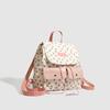 Floral Canvas Small Fresh Backpack Early Spring Large Capacity Campus College Student Small Schoolbag
