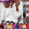 PEYWOW Women's Fashion Casual Summer Spring Autumn Winter V-Neck  Blouses & Shirts