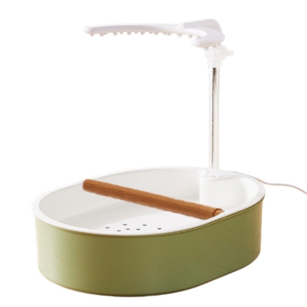 

USB Electric Circulating Water Bird Bathtub Comfort Bird Water Sprayer Garden Outside White Wooden