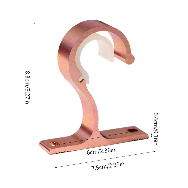 Versatile Aluminum Alloy Rod Bracket Suitable for Curtain or Wardrobe