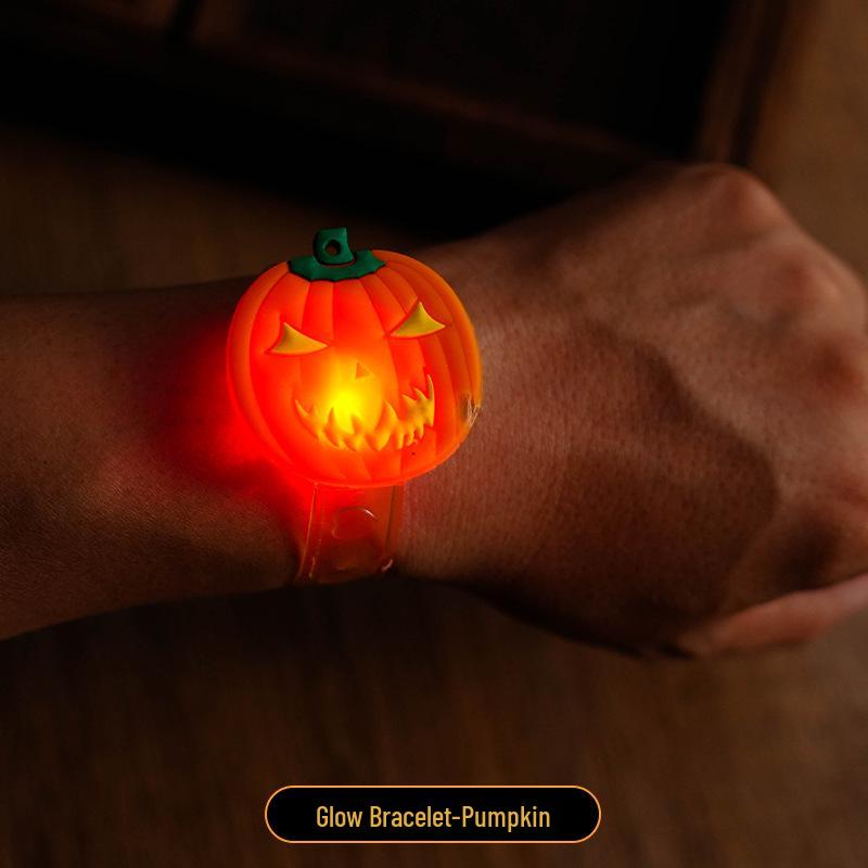 Svítící Halloweenská Dýně s Čertovskými Rohy Čelenka pro Koncerty a Večírky