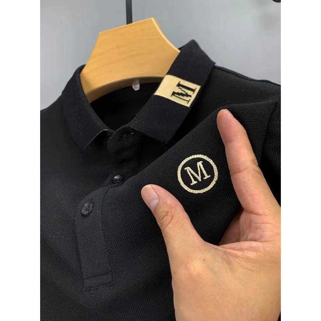 Men's Casual Shirt - Short Sleeved Summer Top, Ribbed Collar and Cuffs Design, Breathable Elastic Fabric, Regular Fit