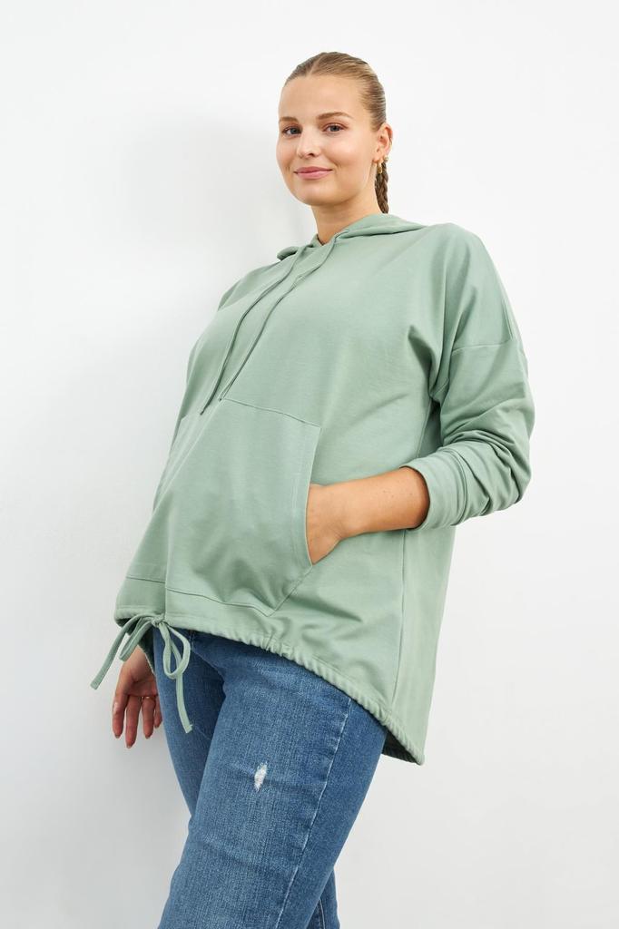 Stil pentru femei Hanorac Mărime Mare Portocaliu cu Glugă