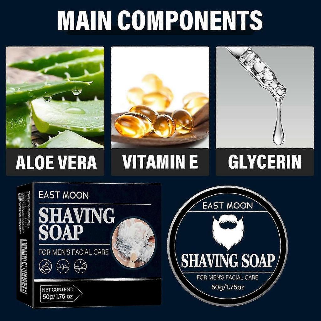 Shaving Soap For Men, Shave Beard Men's Facial Foam Rich Smooth Gentle