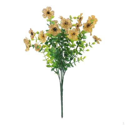 Artificial Violet Flower Bouquet Pick Fake Plant Faux Branch for Backyard