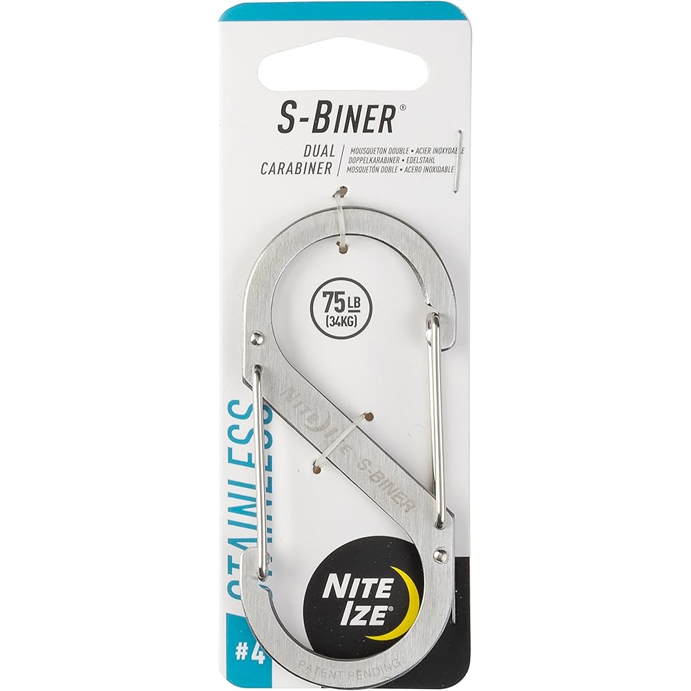 Nite Ize S-Biner Stainless Steel Carabiner #4 Silver 4.5in
