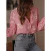 Spring Summer New Women's Embroidered Long Sleeve Chiffon Blouse European American Style Casual Elegant Ladies Top