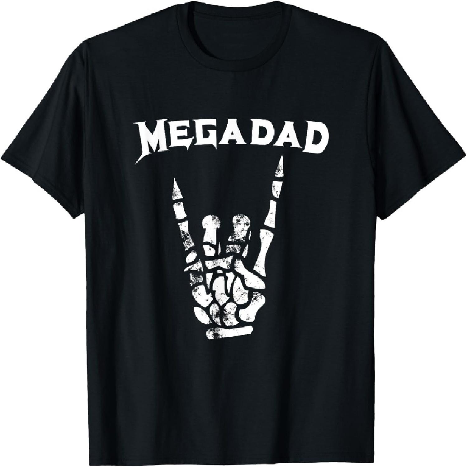 Megadad T-Shirt Rock Heavy Metal Guitar Dad Tee T-Shirt S