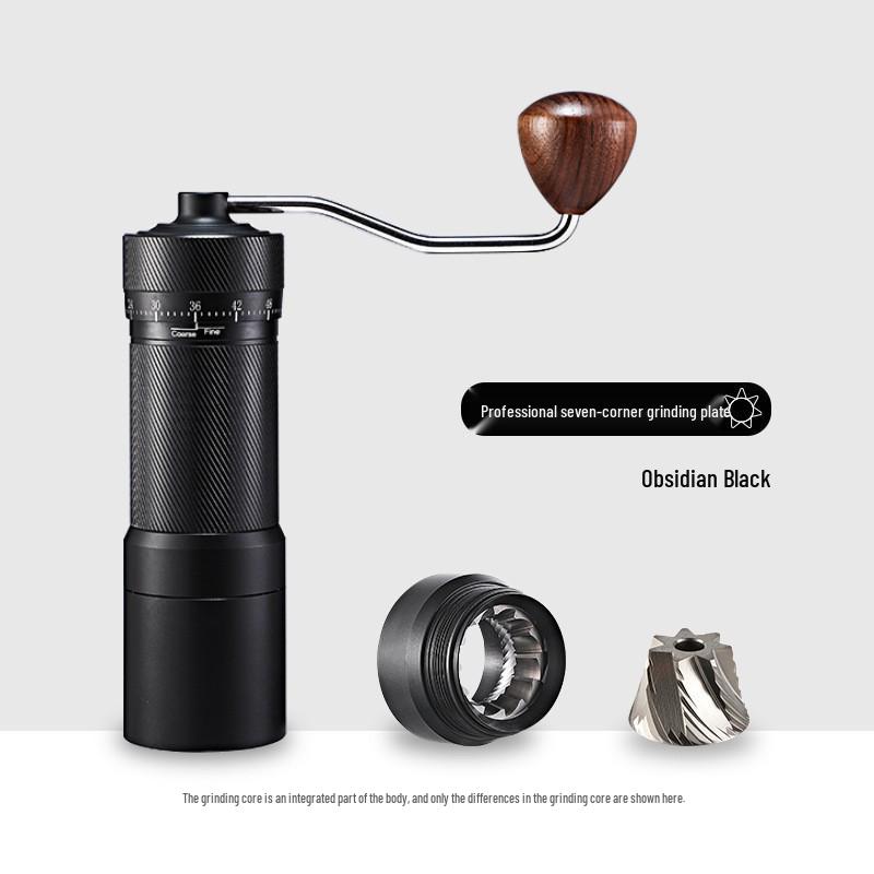 

External Adjustment Magnetic Suction Coffee Grinder with CNC Steel Core for Manual Espresso Grinding.