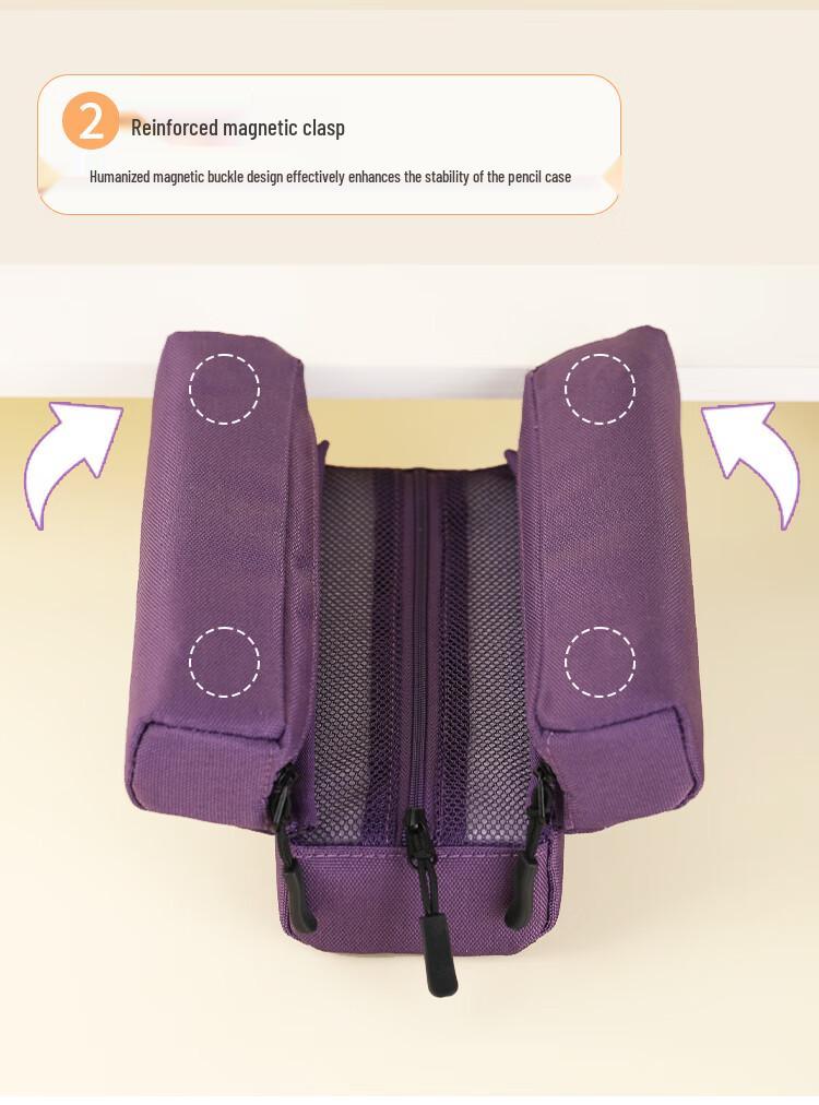 KOKUYO Campus Large-Capacity Tri-Compartment Canvas Pencil Case