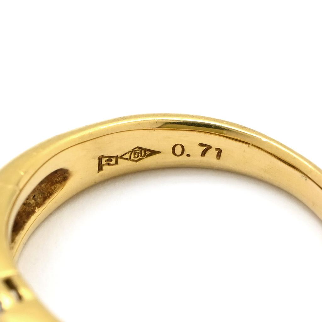 NON BRAND - Diamond 0.71ctRing ring 18K Yellow Gold/diamond #14.5(JP Size) Array