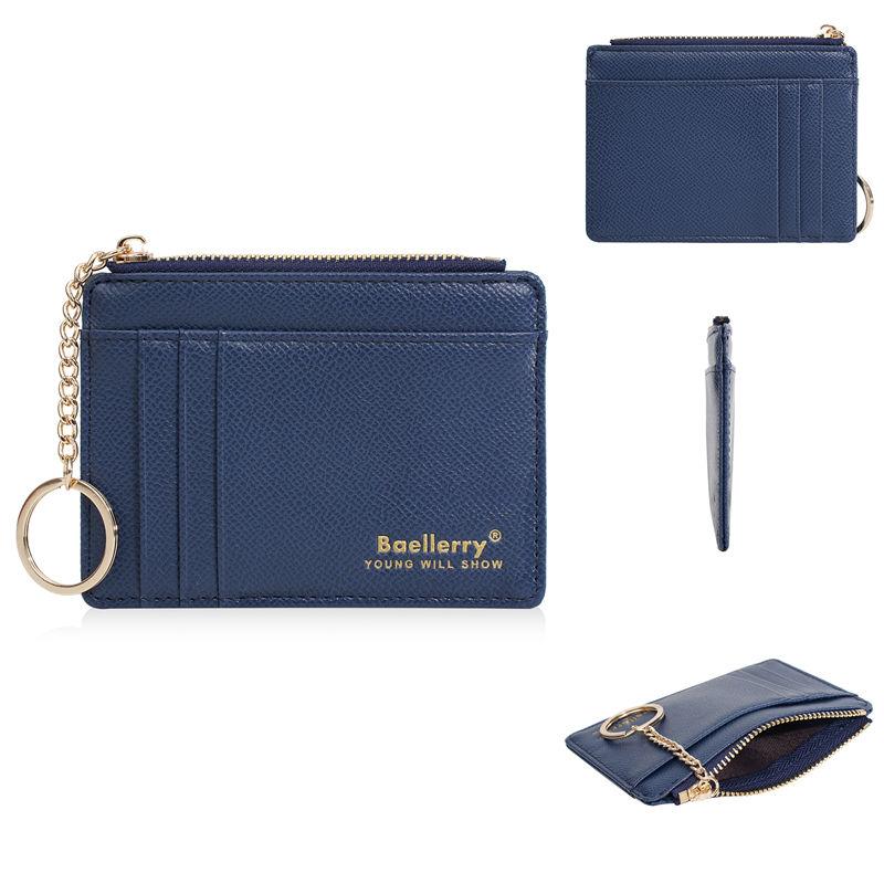 Baellerry Men Women Fashion ID Card Holder Driver License Bank Card Holder Mini Card Slot Purse