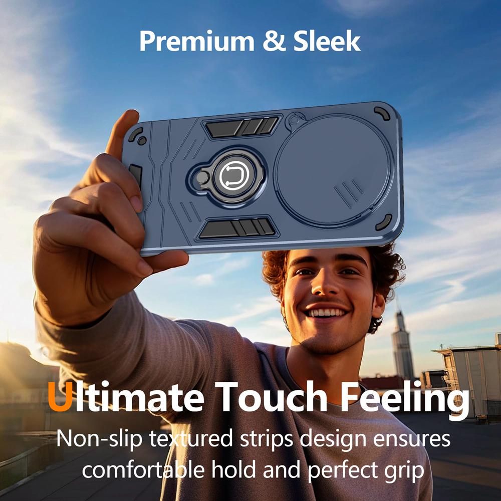 KEYSION Shockproof Armor Case for HONOR X9d 5G Camera Lens Protection Ring Stand Phone Back Cover for Huawei Magic 8 Lite 5G