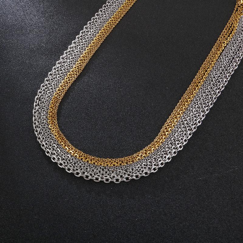 Collier chaîne simple et créatif en forme de O, accessoires unisexes