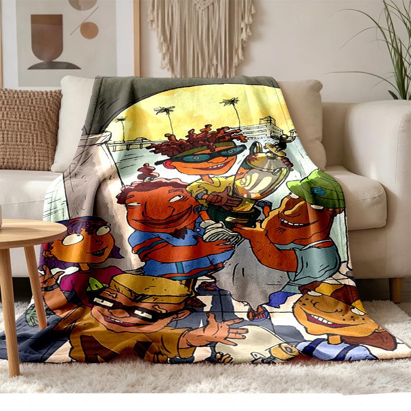 Rugrats Soft and comfortable flannel Suitable for sofas living rooms outdoor camping travel and also makes a great anniversary gift