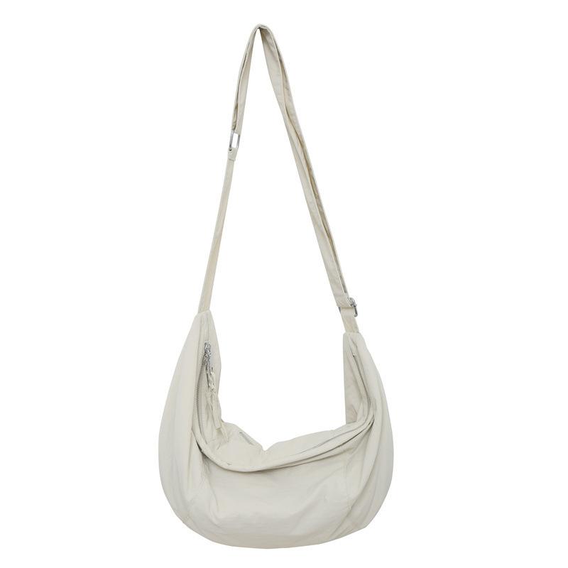 Nylon Bag Women's Bag New Versatile Dumpling Bag Light Large Capacity Shoulder Bag Moon Bag Messenger Bag