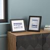 Amazon Basics Photo Frames, Black Rectangular, Compatible with 6-Cut Sizes, Set of 2, 20cm X 25cm & 13cm X 18cm