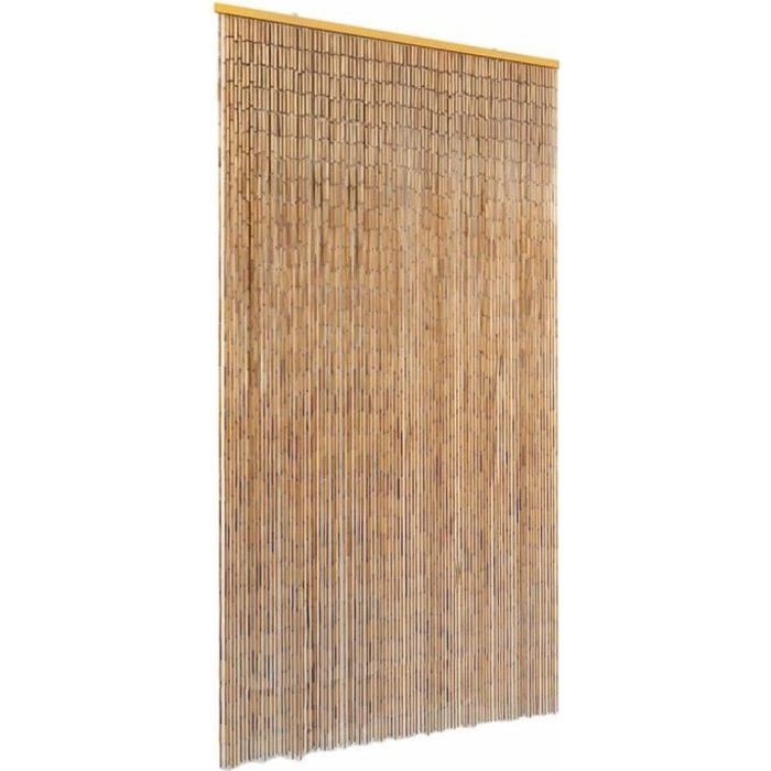 VidaXL Rideau de porte contre insectes Bambou 100 x 220 cm