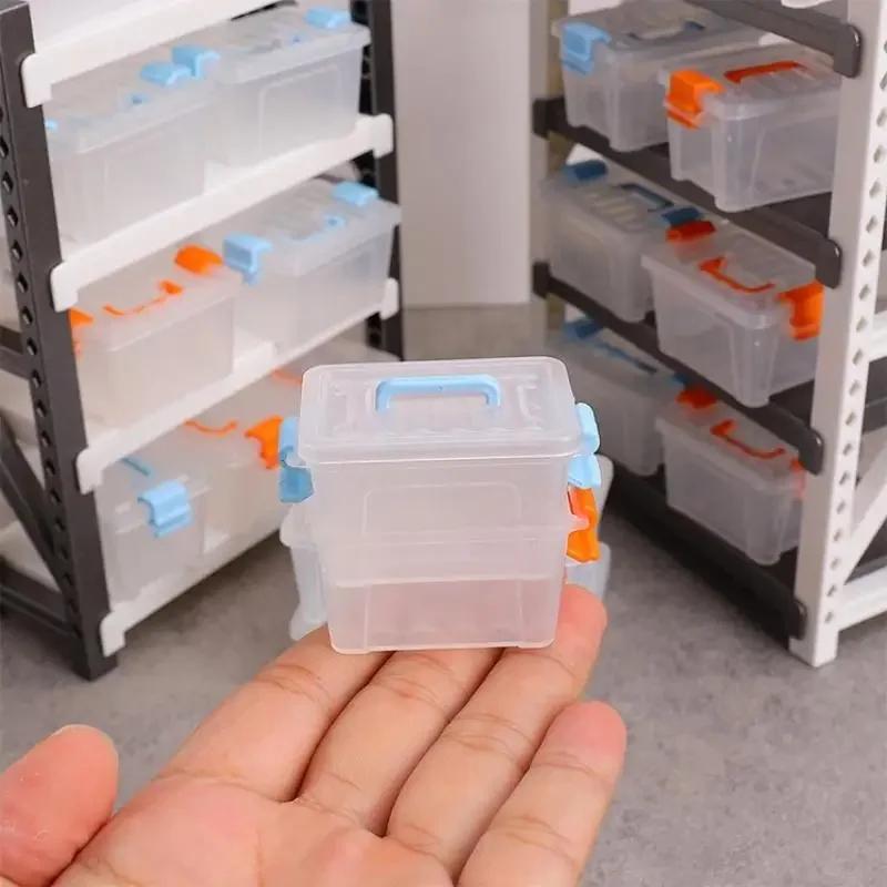 5 Stuks Poppenhuis Mini Opbergdoos Transparante Gereedschapskist Model Poppenhuis Huis Huisdecoratie Poppenhuis Micro Scène Decoratie Props