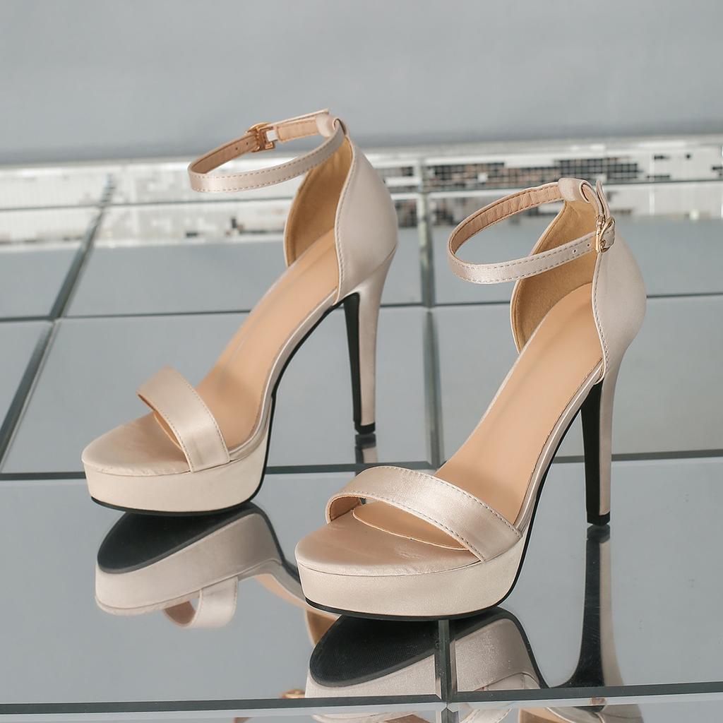 Fashion Summer Women 12cm High Heels Fetish Sandals Lady Gladiator Strap Leather Glod Sandles Fashion Platform Nightclub Party Shoes