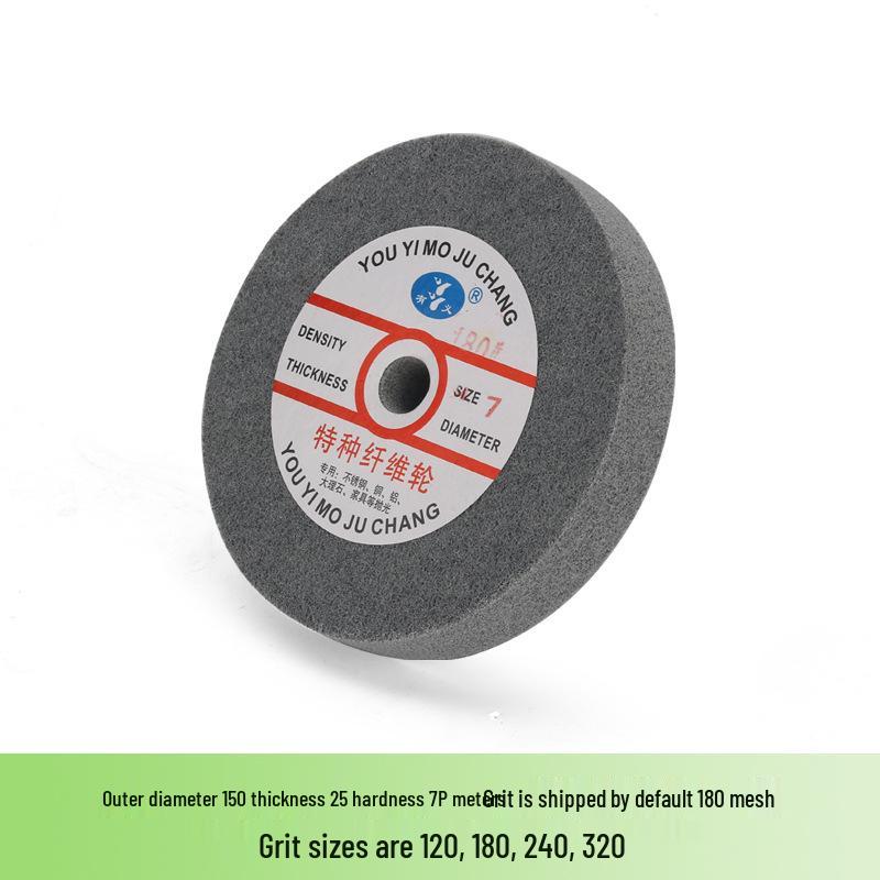 Nylon Fiber Polishing Wheel for Metal & Stainless Steel - Compatible with Electric Motor Grinders, Sizes 150/200/300
