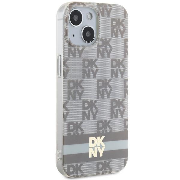 Dkny Dkhmp15Shcptse Iphone 15 / 14 / 136.1 Beżowy/Beige Hardcase Iml Checkered Mono Pattern & Printed Stripes Magsafe