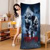 Horror Movie Terrifiers Microfiber Printed Beach Towel Mountain Climbing Yoga Beach Swimming Running Absorbent Soft Towel