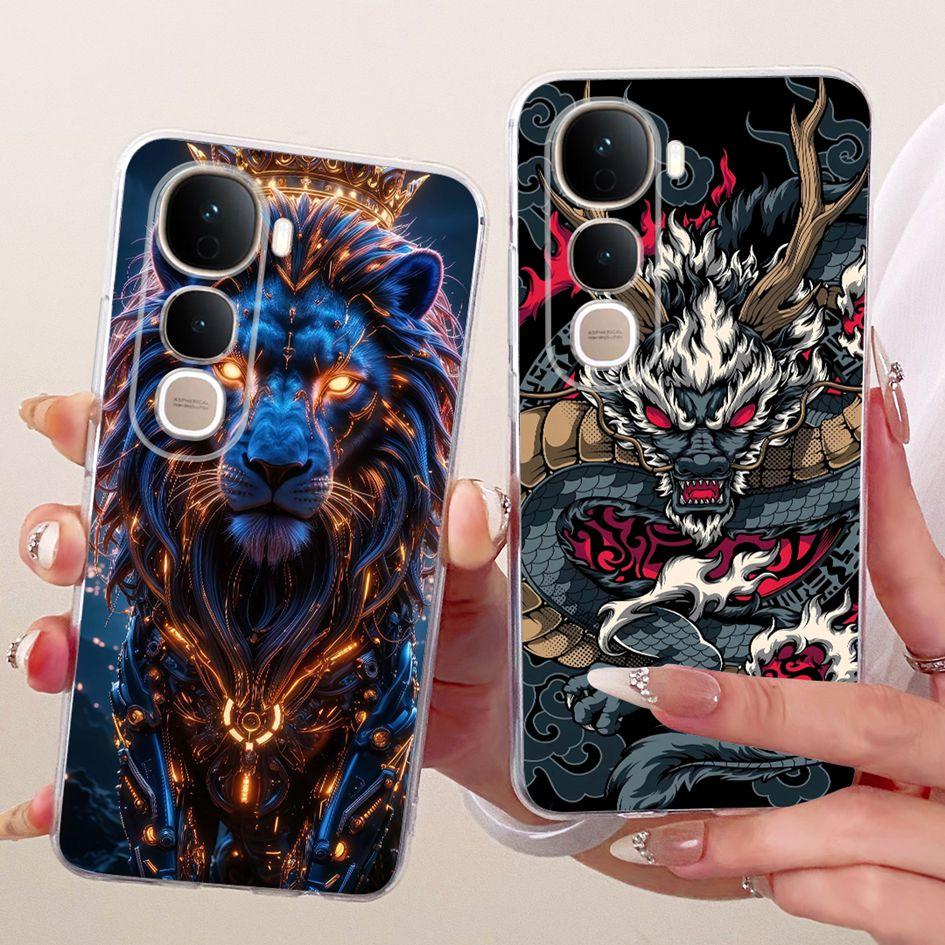 For Vivo Y400 5G Case V2506 New Fashion Flower Cover Transparent Silicone Slim Soft Phone Cover For Vivo Y400 Pro Y400Pro Bumper