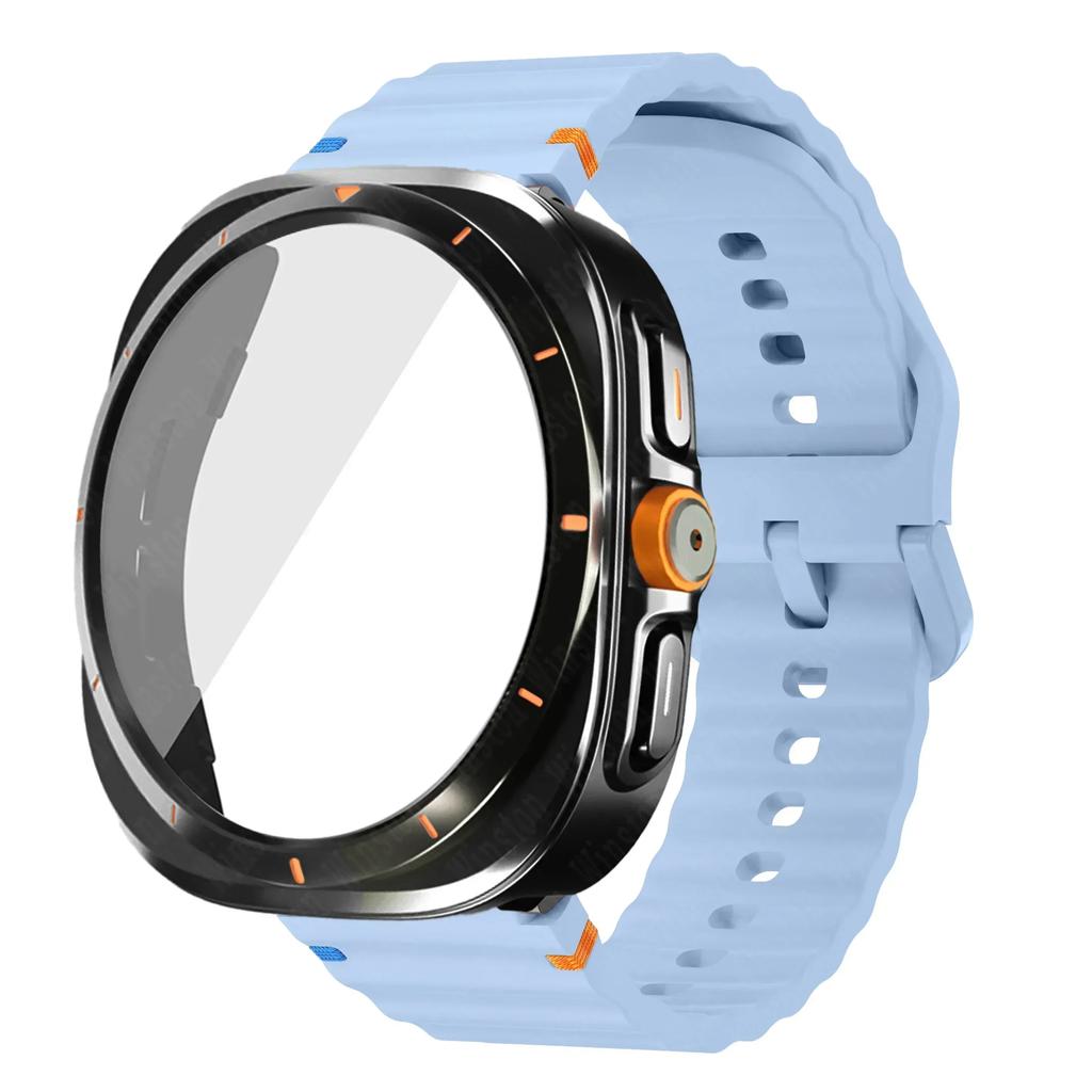 Change To Ultra Case+Band for Samsung Galaxy Watch Ultra Upgrade To Galaxy Watch 7 6 40mm 44mm Tempered Glass Screen Protector