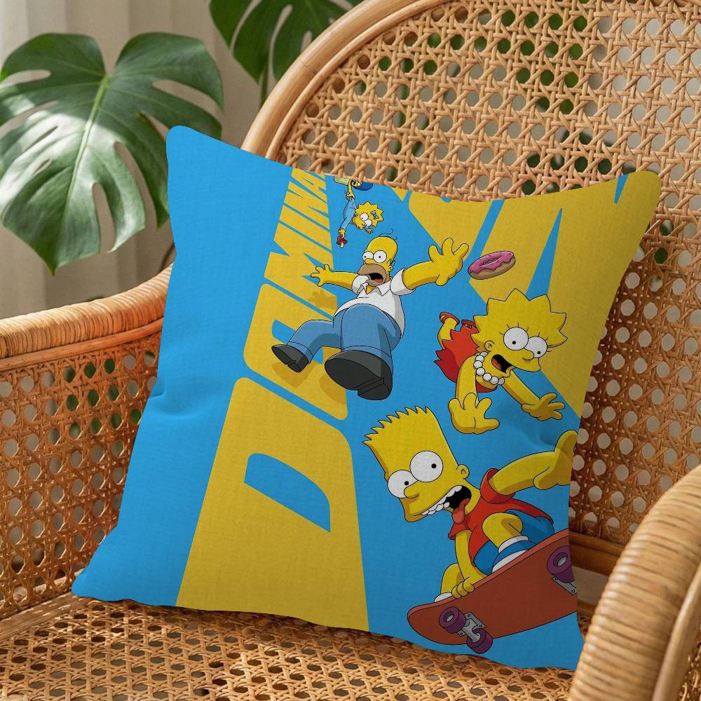 Cartoon The S-Simpsons-es Cushion Cover Inches Farmhouse Decor Home Throw Pillow Covers For Couch Decorations