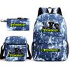 Deformed Zoo Surrounding Primary School Students Schoolbag Trend Starry Sky Backpack Leisure Three-piece Set