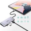 Multifunctional USB HUB SD and TF Card Reader HDMI 4K VGA Full HD RJ45 9in1 Gray
