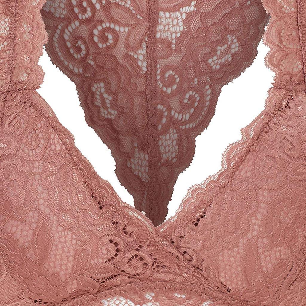 New Women Plus Size Vest Crop Wire  Bra Lingerie Sexy V-Neck Underwear S-3XL