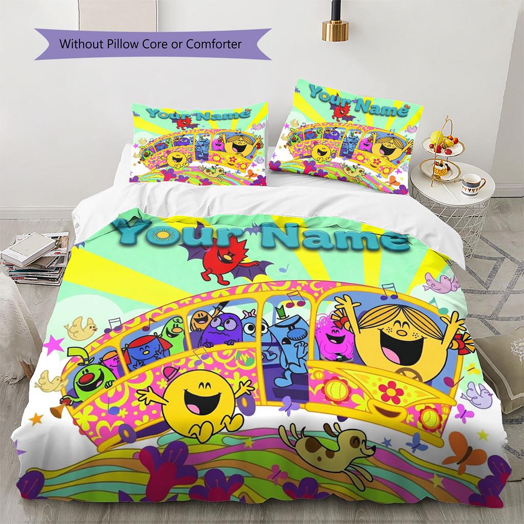 Herr. Herren Little Miss Individueller Namensmuster Bettwäsche, Steppbett Set Bettbezug Kissenbezug Zuhause Geburtstagsgeschenk(1 Bettbezug + 2 Kissenbezüge, ohne Füllung)