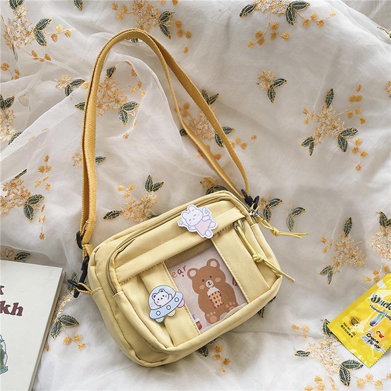 

Сумки Kawaii для девочек, трендовая прозрачная сумка, маленькая сумка через плечо для женщин, кошельки и сумки, сумка через плечо жёлтый