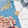 40Pcs 201 Stainless Steel Stud Earring Findings with 316 Surgical Stainless Steel Pins and Hole Flat Round