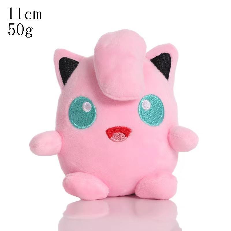 Plush Keychain Cartoon Toys Pikachu Charmander Psyduck Squirtle Snorlax Wobbuffet Doll Kids Kawai Toy Gift