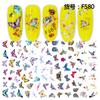 Self Adhesive Flower Unicorn Pattern Nail Art Decorations Stickers And Decals Acrylic Manicure Nails Supplies Tool HQ