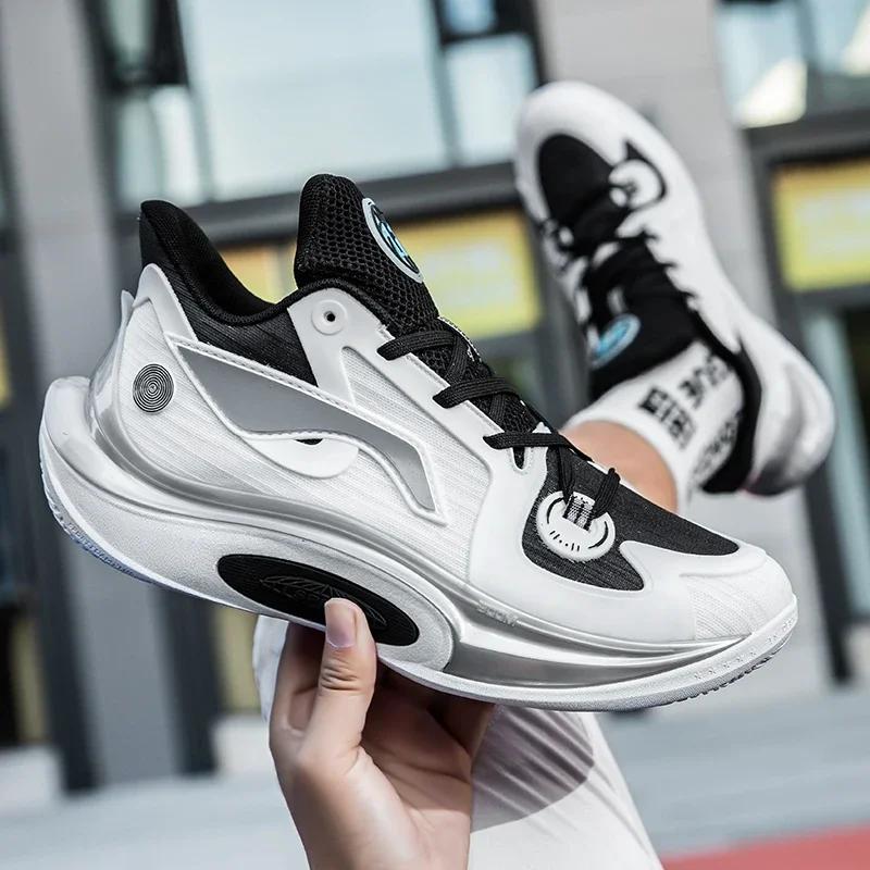 Herren-Basketballschuhe, atmungsaktiv, dämpfend, rutschfest, tragbar, Sportschuhe, Fitnessstudio, Training, athletische Basketball-Sneaker für Damen