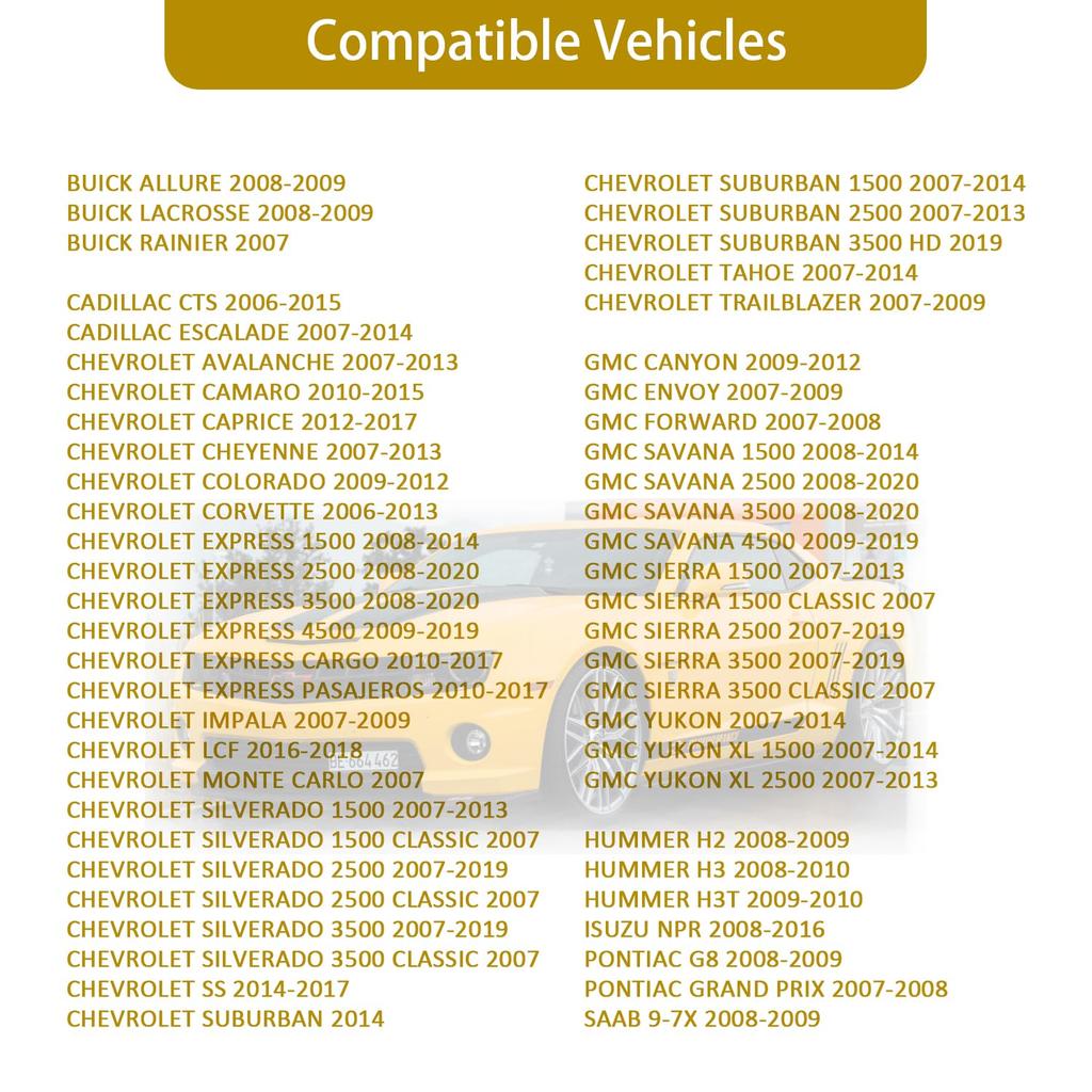 Crankshaft Position Sensor 12703627 12585546 for 07-09 Buick Allure Lacrosse Rainier, 06-15 Cadillac Cts Escalade, 07-19 Chevrolet, 07-14 GMC
