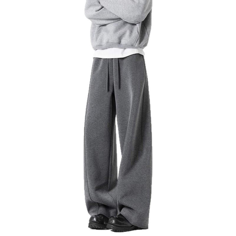 Autumn and winter new casual pants men's American design sense Hong Kong style loose trend retro straight wide-leg trousers