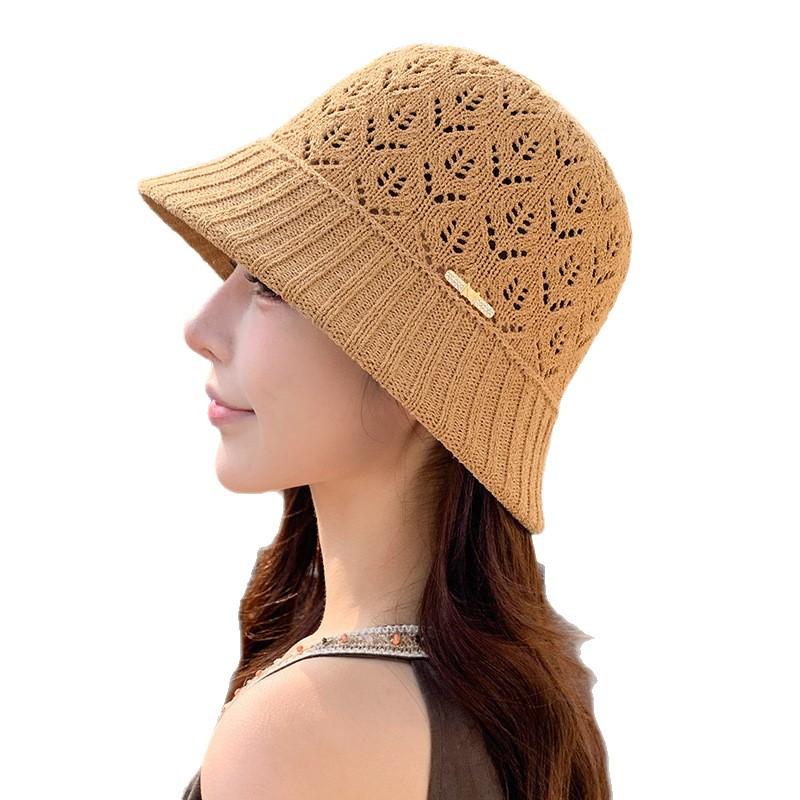 Breathable Hollow Straw Sun Hat for Women, Spring and Summer Outdoor Travel Sun Protection Hat, Korean Style Wide Brim Versatile Beach Hat