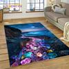 2025 New Style Colorful Pebble Rainbow Road Beach Stone Scenery Carpet Rug for Living Room Bedroom Home Sofa,Non-slip Floor Mat