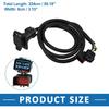 7-Foot 7 Pin Trailer Wiring Harness Extension Connector Vehicle-Side Truck Bed 7 Way RV Wiring Plug Harness Extension for Dodge for Ram 2500