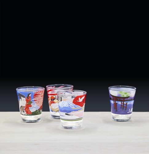 Alta JAPAN Shot Glass Ukiyo-e Size Approximately W5 D5 H6