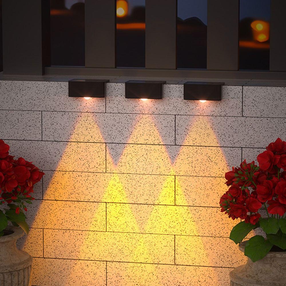 Decorative Stairs Wall Lamp Waterproof Solar Powered Lamps LED Solar Garden Lights  Outdoor