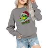 Kids' Fashion Loose-Fit Casual Long-Sleeve Christmas Print Oversized Crewneck Sweatshirt