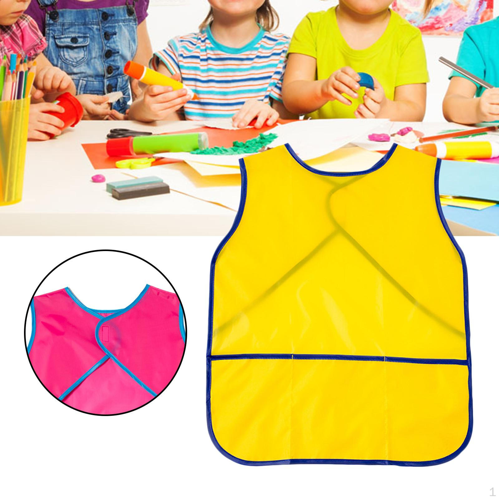 

Фартуки для рисования, безрукавные художественные принадлежности, водонепроницаемые с карманным нагрудником для приготовления пищи, выпечки синий